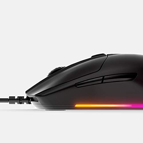 SteelSeries Rival 3 Wired 6-Button 77g Gaming Mouse - Prism 3-Zone RGB Illumination - 8,500 CPI TrueMove Core Optical Sensor