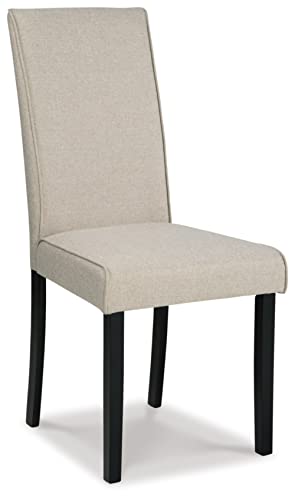 Signature Design by Ashley Upholstered Dining Chair Set of 2, Wood, Beige, 18" W x 24" D x 38" H