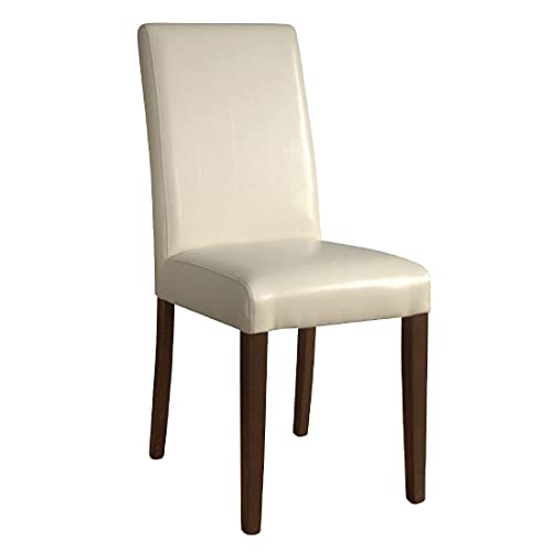 Bolero Faux Leather Dining Chair, Cream (Pack of 2)