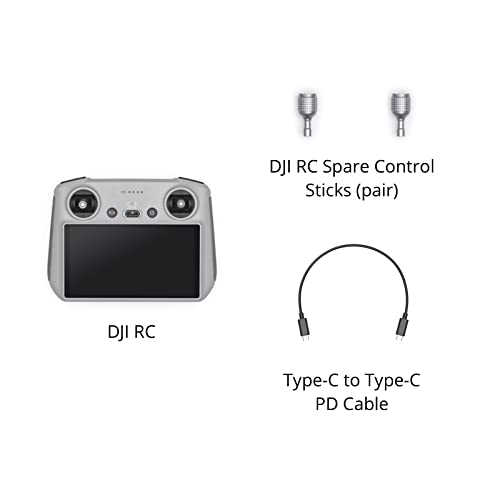 DJI RC - Remote Controller for DJI Mini 3 Pro/DJI Mavic 3/DJI Mavic 3 Cine, Lightweight Body, FHD Screen, 4hr Battery, Precision Control Sticks, O3+ Transmission