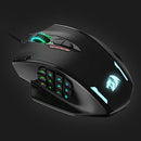 Redragon M908 Impact RGB Gaming Mouse, 12400 DPI Wired Laser MMO Mouse with High Precision Actuation, 12 Macro Side Buttons and 16.8 Million Customized Breathing Backlight for PC/Laptop