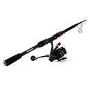 KINGSWELL Telescopic Fishing Rod and Reel Combo, Premium Graphite Carbon Collapsible Fishing Pole with Spinning Reel, Portable Travel kit for Adults Kids