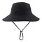 HGGE Women Ponytail Summer Sun Hat Wide Brim UV Hats Floppy Bucket Cap for Safari Beach Fishing Gardening Pure Black