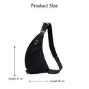 Sling Backpack Chest Bag,Ikerall Lightweight Outdoor Sport Travel Hiking Anti Theft Crossbody Shoulder Pack Bag Daypack for Men Women (Black-B)