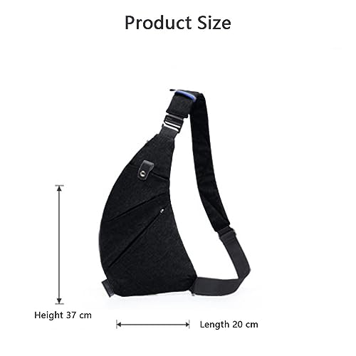 Sling Backpack Chest Bag,Ikerall Lightweight Outdoor Sport Travel Hiking Anti Theft Crossbody Shoulder Pack Bag Daypack for Men Women (Black-B)