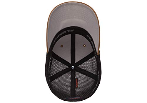 Flexfit Men's Trucker Mesh Cap, Caramel/Black, One Size