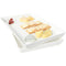 Youngever 3 Pack Plastic Serving Trays, Re-usable Serving Platter for Parties, Acrylic Trays for Eating, White Color, 38cm x 25cm