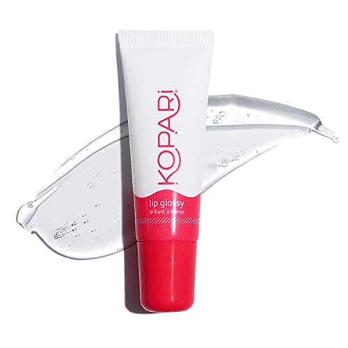 Kopari Coconut Lip Glossy - Clear - Hydrating and Moisturizing, Vitamin E and Shea Butter With 100% Organic Coconut Oil, Non GMO, Vegan Sulfate Free 0.35 Oz