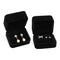 iSuperb Set of 2 Unit Classic Velvet Couple Double Ring Box Earring Jewelry Case Gift Boxes 2.7x2.7x1.6inch