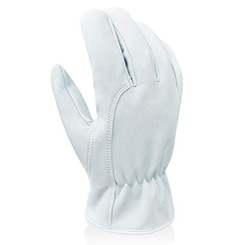 Intra-FIT Premium Goatskin Leather Driver Glove Work Gloves For General work/Truck Driving/Warehouse/Gardening/Farm (Small)
