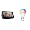 Echo Show 5 (2nd Gen) Smart Display with Alexa, Charcoal + TP-Link Smart Wi-Fi Light Bulb, Multicolour, B22 Tapo L530B