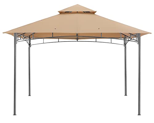 ABCCANOPY Gazebos for Patios 8x8 - Outdoor Steel Frame Gazebo for Lawn Backyard Garden Deck (Beige)