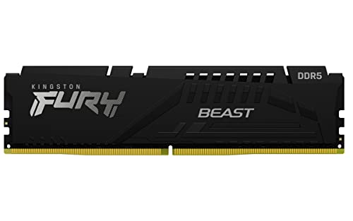 Kingston Intel XMP Fury Beast 16 GB (2 x 8 GB) 5200MT/s DDR5 CL40 Desktop Gaming RAM Memory