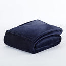 SERTA Cozy Plush Thick Fuzzy Soft Throw Blanket for Bed and Couch, 30 in x 40 in, Navy