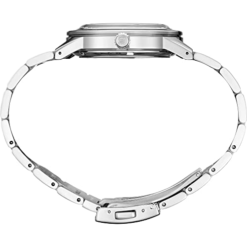 SEIKO Men's Black Dial Silver Stainless Steel Band Presage Automatic Watch, Black, Casual, Classic, Dress/Formal