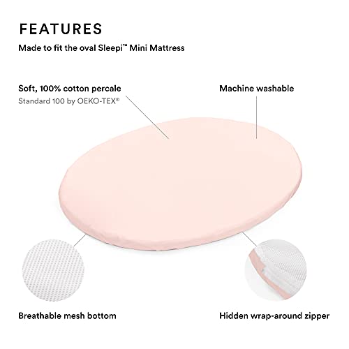 Stokke Sleepi Mini Fitted Sheet (Peachy Pink)