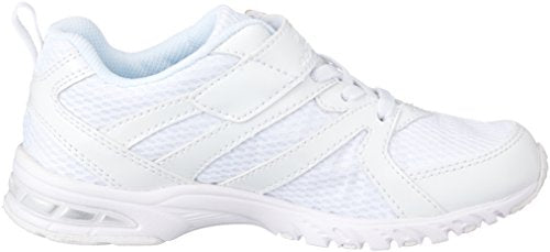 瞬足(シュンソク) Syunsoku Sneakers Kids Girls White School Shoes, Lightweight, 7.5-9.6 inches (19-24.5 cm), 2E LEJ 4270 7870, White/White_Old Color, 21.5 cm 2E