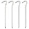 Tent Pegs, 4/8/16/32/64 Pack Aluminum Tent Stakes Pegs with Hook, 7" Hexagon Rod Lightweight Canopy Stakes Pegs for Camping, Canopy, Outdoor Decoration(7", 4 Pack)