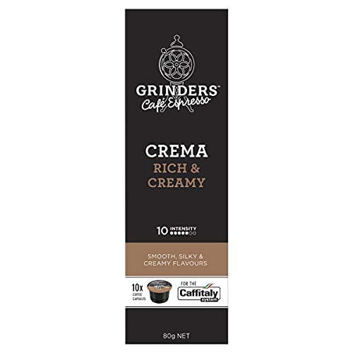 Grinders Crema Caffitaly Coffee Capsules, 80 Pack