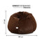 HOMESO Teardrop Shape Faux 5XL Fur Bean Bag Chair for Adults & Kids [No Filling] (Brown)
