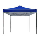 Instahut Gazebo 3x3, Pop Up Camping Tent Marquee Folding Blue Gazebos Garden Outdoor Wedding Party Canopy Patio, Water Resistant and UV Silver Coating