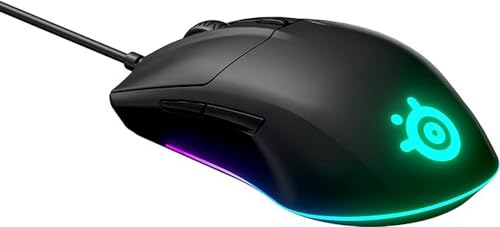SteelSeries Rival 3 Wired 6-Button 77g Gaming Mouse - Prism 3-Zone RGB Illumination - 8,500 CPI TrueMove Core Optical Sensor