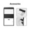 Metal Letter Box Lockable Post Mail Box Parcel Letterbox Mailbox for A4 Mail Package 41x22.6x75 cm