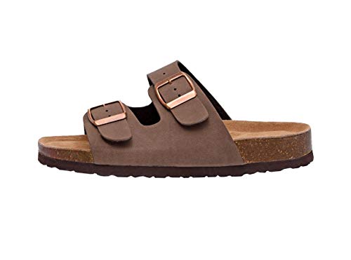 Women's Cushionaire, Lane Slide Sandals Brown 7.5 M