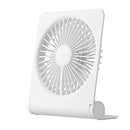 JISULIFE Small Desk Fan, Portable USB Rechargeable Fan, 160° Tilt Folding Personal Mini Fan with 4500mAh Battery, Strong Wind, Ultra Quiet, 4 Speed Modes for Office, Home, Camping - White