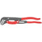 Knipex 83 61 015 Pipe Wrench S-Type with Fast Adjustment Grey Powder-Coated Plastic Coated, 420 mm