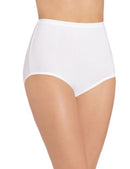 Bali Full-Cut-Fit Women`s Stretch Cotton Brief - Best-Seller!, 9-White