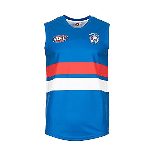 Western Bulldogs Junior Youths Kids AFL Auskick Jumper Guernsey Jersey Shorts Socks Playing Pack with Football Size 6