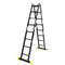 3.7M/4.7M/5.7M/6.7M Mult-Purpose Aluminium Folding Ladder Alloy Non-Slip Step Ladder Adjustable Extension Flexiable Working Platform Household 150Kg Loading (4.7M)