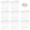 Clear PET Plastic Storage Boxes – Transparent Gift Boxes, Empty Containers Packing Box for Party Favors Ideal for Cookies, Ornament, Gifts, Wedding, Birthday and Parties 6"x6"x2.5" (8 Pack)