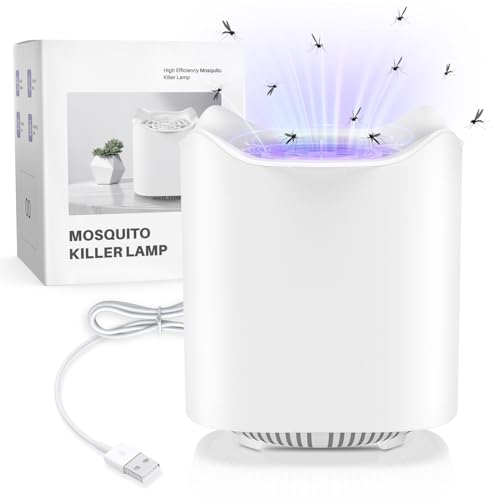 Fly Killer, Mosquito Killer Lamp USB Electric Bug Zapper Quiet UV Fly Catcher Portable Fruit Fly Trap Insect Killer for Indoor Outdoor Home Kitchen Garden Camping