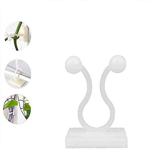 100PCS Plant Climbing Wall Fixture Clips, Invisible Wall Vines Fixture Wall Sticky Hook, Plant Fixer Self-Adhesive Hook Plant Vine Traction Wall Sticky Hook Vines Fixing Clip Vines Holder