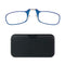 ThinOptics Reading Glasses 2.00 Blue Frames With Universal Pod Compact Case - Slim Light Foldable Eyeglasses +2.00 Strength With Flex-Fit Technology - Men Women