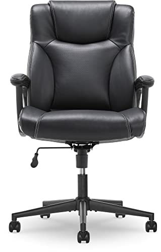 Serta Style Hannah II Office Chair, Bonded Leather, Black