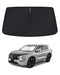 KUST Windshield Sun Shade for Mitsubishi Outlander 2022 2023 2024 Window Shade Sun Visor Cover Foldable Blocks UV Rays Keep Your Car Cooler, Black,Silver