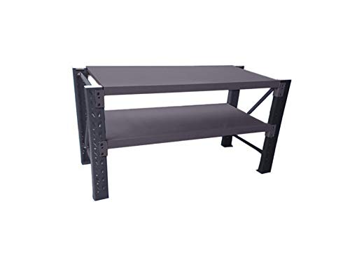 1.5M x 0.6M x 0.9M Heavy Duty Metal Warehouse Garage Workbench System 400KG Workstation (Charcoal)