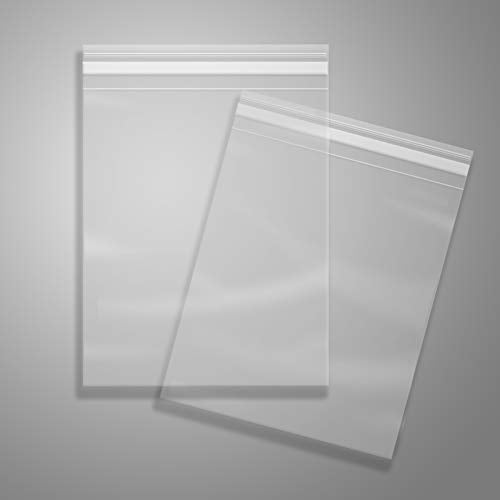 500 Pcs -9" x 12" Clear Plastic Cellophane Bags-Resealable Self Sealing Cello Poly Bags for A4, Letter Sized Documents, Marketing Materials, Clothes