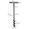 Terradise 86cm Manual Post Hole Digger, Fence Post Auger for Gardening, Post Hole DiggerTools with 24cm Auger Drill Bit Extension Rods Handle, Post Hole Fence Manual Hand Drill Digger Earth Auger