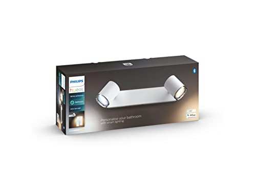 Philips Hue White Ambiance Adore Spot 2 Bulbs 2 x 250 lm with Dimmer Switch, Bathroom Lighting, Dimmable, All White Shades, Controllable via App, Compatible with Amazon Alexa (Echo, Echo Dot)