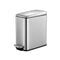 Small Waste Garbage Pedal Rubbish Bin Stainless Steel Slim Trash Can Rectangular Soft Close Lid Kitchen Bathroom 5L Sliver