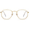 SOJOS Small Blue Light Blocking Glasses Hexagonal Eyeglasses Frame Anti Blue Ray Glasses One and Only SJ5036, 0c1 Gold Frame, Tiny