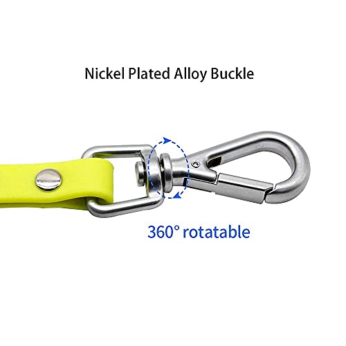 NIMBLE Waterproof Dog Leash Durable PVC Rope Great for Small Medium Large Dog 5ft 10ft 13ft 16ft Training Reflective Leash (16 Feet, Bright Yellow)