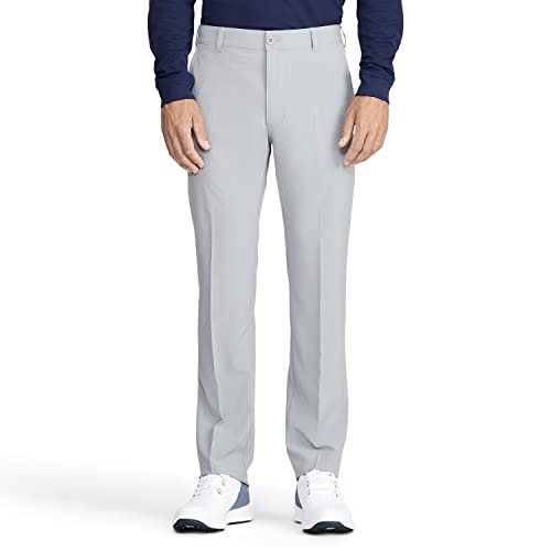 IZOD Men’s Golf Swingflex Pant, Cinder Block SLM, 36W x 30L