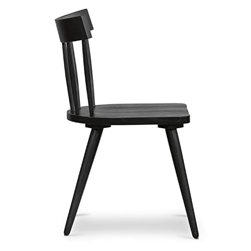 Poly & BARK HAVA Dining Chair,Oak, Black
