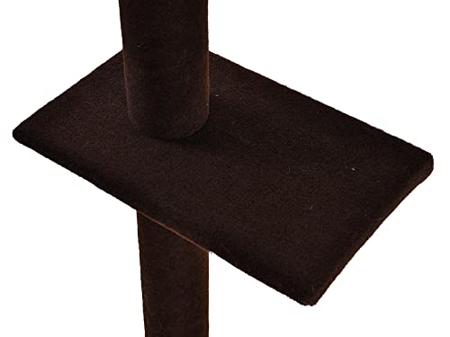 Cat Craft 12400301DCCOM Three Tier Floor-to-Ceiling Cat Tree, Dark Chocolate Brown