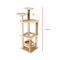Floofi 120cm 5 Layer Multi-Level Indoor Cat Condo Cat Tree Play House Tower Scratching Post Beige